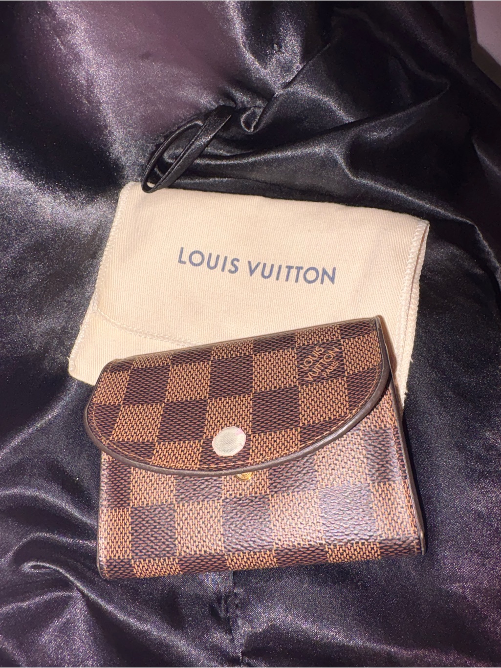 Louis Vuitton Brown Damier Ebene Compact Snap Wallet